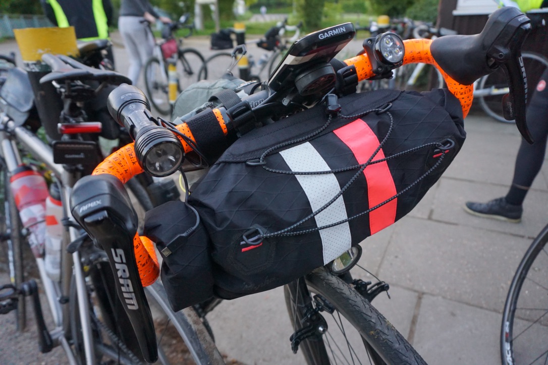 Bikes at the start of an audax event